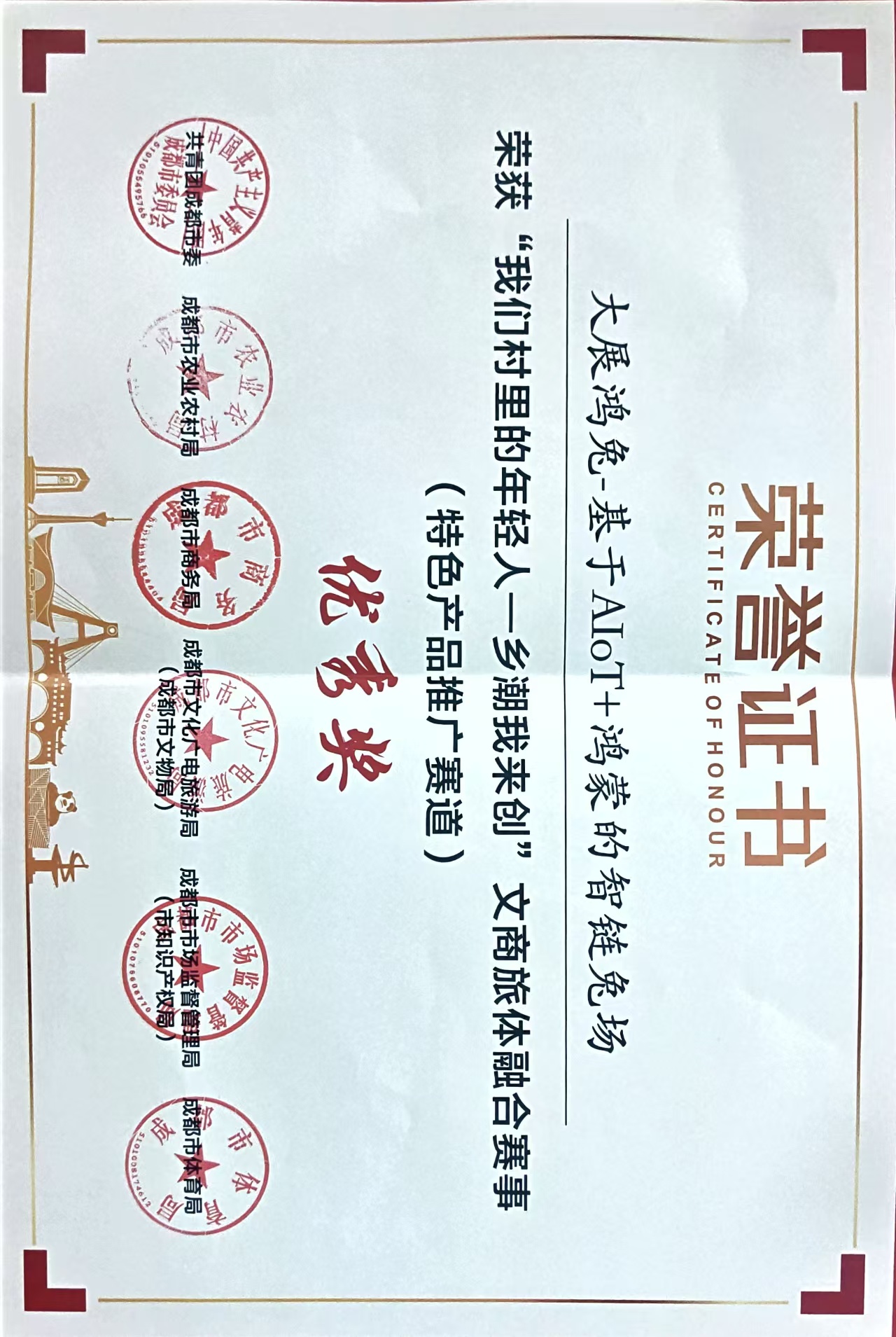 我的家乡我来创证书